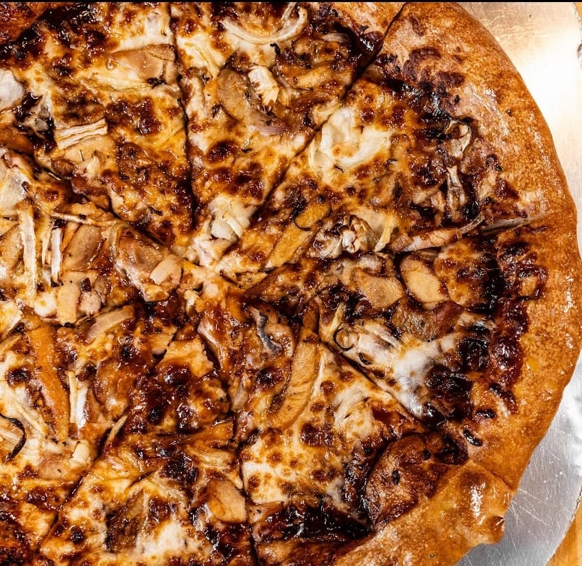 BBQ Chicken Pizza.
