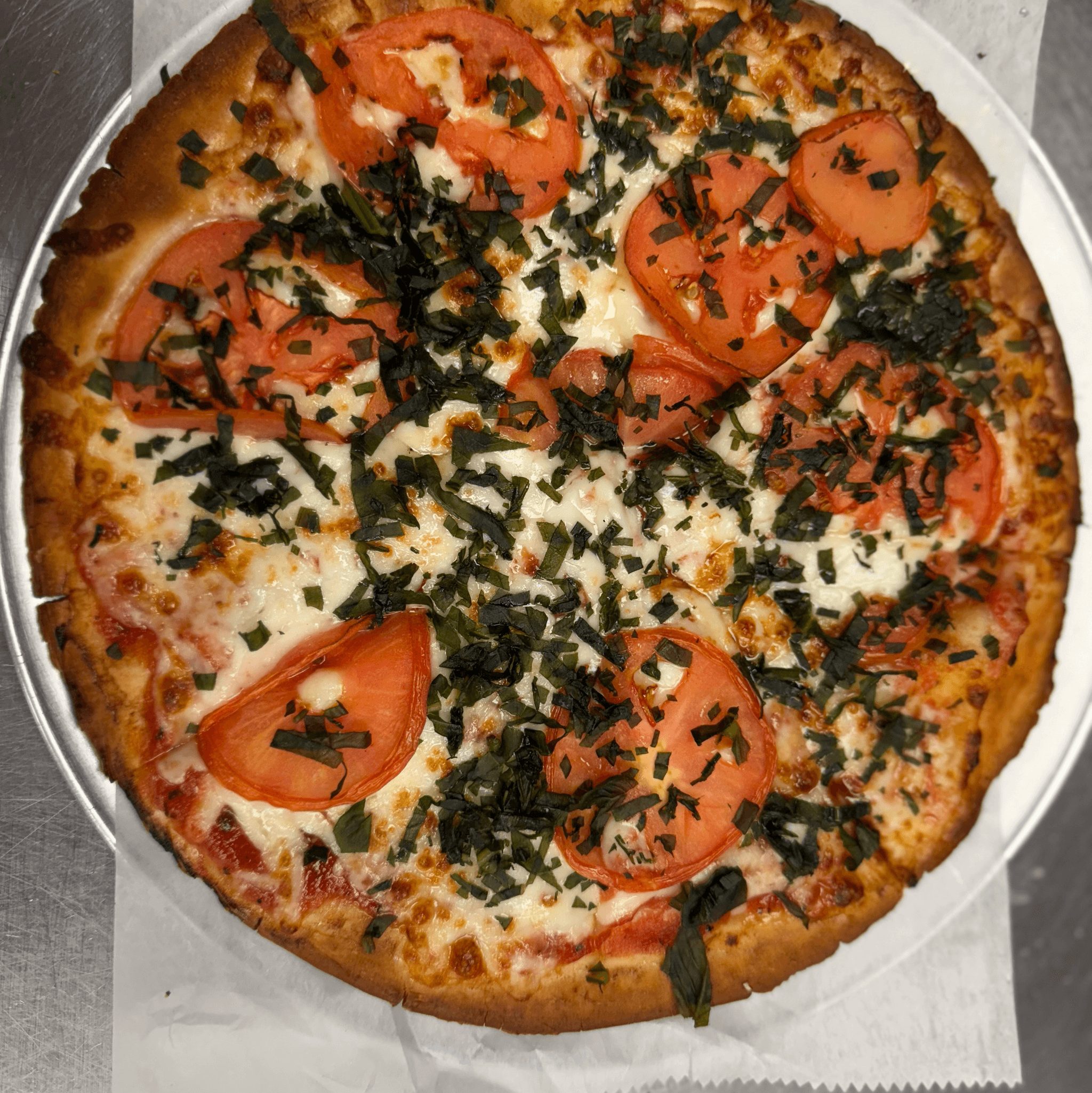 10” Gluten-Free Margherita Pizza.