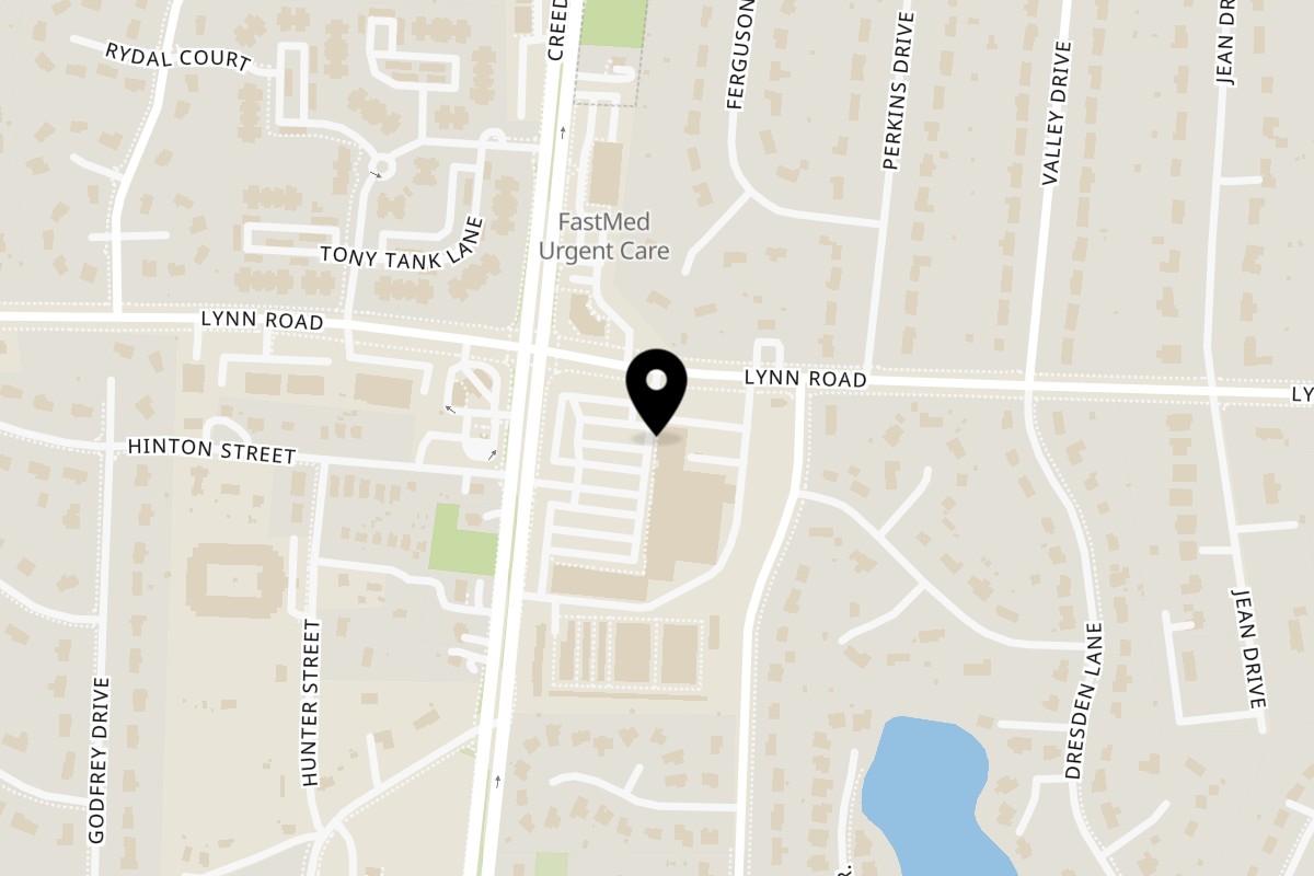 Map showing the location of Five Bros Pizza & Subs on 6300 Creedmoor Rd #182 in Raleigh